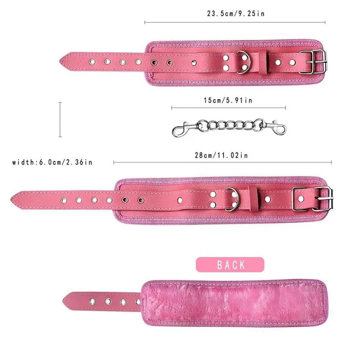 House of Dasein BDSM Starter Kits Black Pink Bondage Kit Handcuffs Leash Whip Gag Nipple Clamps Bdsm Set Anal