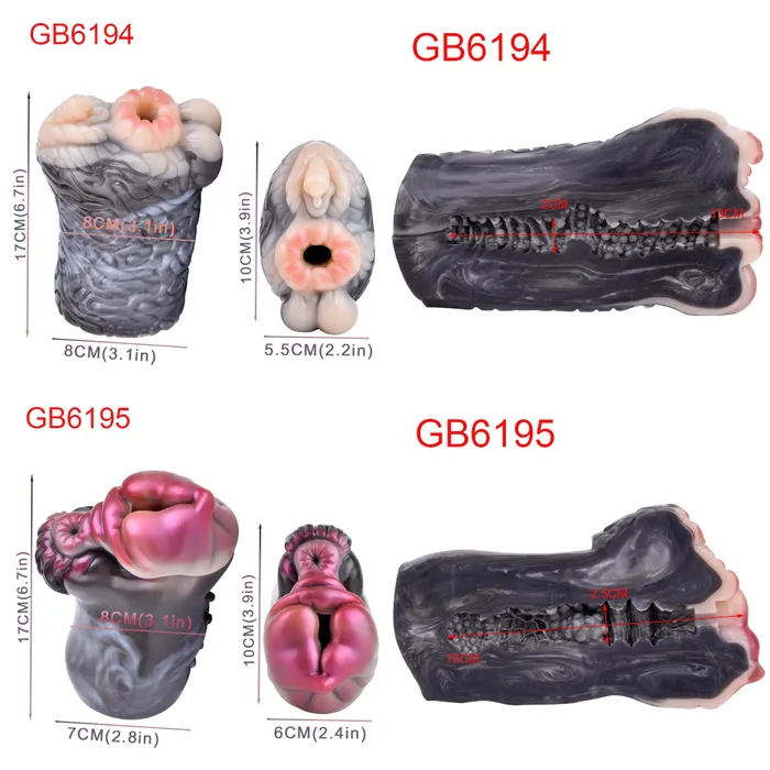 Masturbators Silicone Male Masturbator Single Hole Pocket Fantasy Animal Pussy Stroker Intimate Vagina Sex Toys Men Pleasure House of Dasein Male Sex Toys