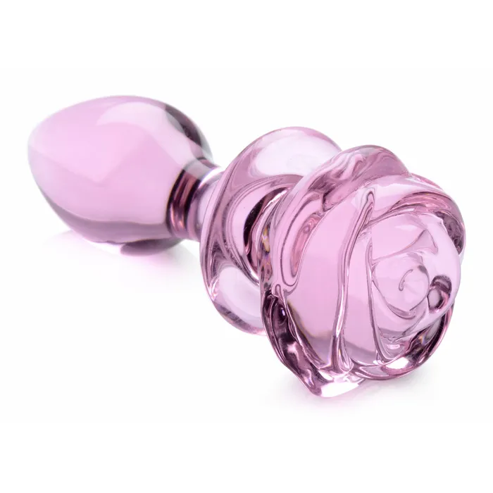 Male Sex Toys Pink Rose Glass Anal Plug Medium XR Brands Booty Sparks Male Sex Toys Pink Rose Glass Anal Plug Medium XR Brands Booty Sparks